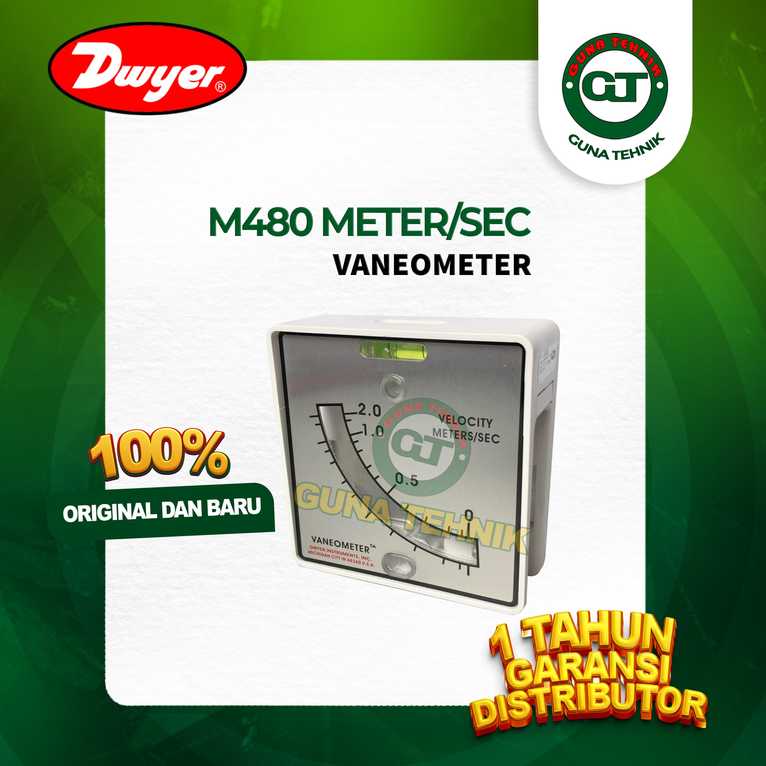 Dwyer M480 Vaneometer™ Swing Vane Anemometer